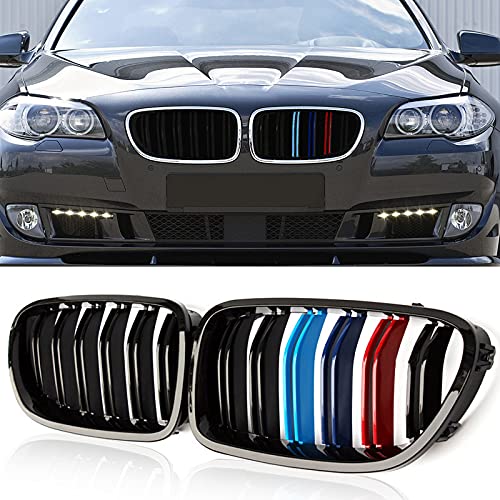 ATPOEN Grill Grille Kindey for BMW 5 Series F10 F11 F18 M5 520i 523i 525i 528i 530i 535i 550i 2010 2011 2012 2013 2014 2015 2016 2017 ATPOEN Front Grille, M-Color - Image 1