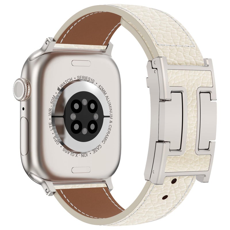 CHANCHY Leather Magnetic Watch Band Compatible with Apple Watch Bands 40mm 38mm 41mm 42mm 44mm 45mm 46mm, Top Grain Leather Dressy Band for Women Men iWatch Ultra SE3 Series 11/10/9/8/7/6/5/4/3/2/1 - Image 1