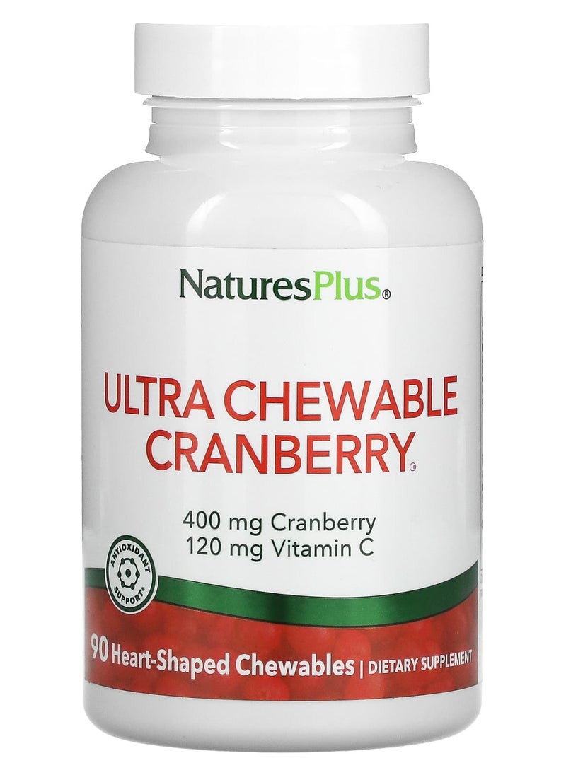 NaturesPlus Ultra Chewable Cranberry 90 Heart Shaped Chewables 