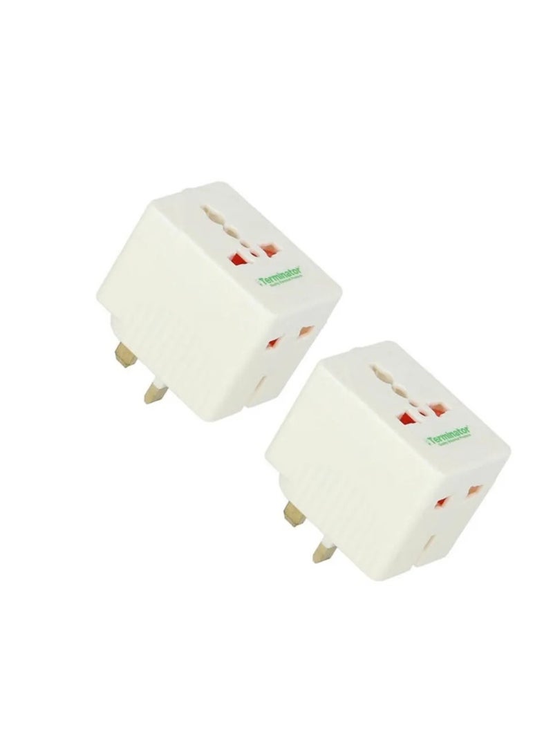 Terminator RACO Terminator Pack Of 2 Universal Multi Plug Socket Adapter  - Image 1
