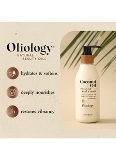 Oliology Coconut Oil Curl Cream - Defines & Enhances Curls & Waves | Botanically Infused | Conditions & Reduces Frizz | Made in USA, Cruelty Free & Paraben Free (8.5oz)  - Image 2
