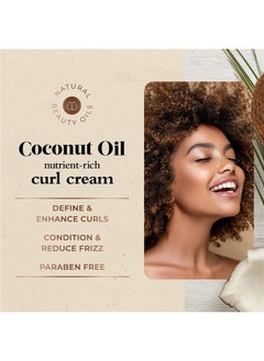 Oliology Coconut Oil Curl Cream - Defines & Enhances Curls & Waves | Botanically Infused | Conditions & Reduces Frizz | Made in USA, Cruelty Free & Paraben Free (8.5oz)  - Image 3