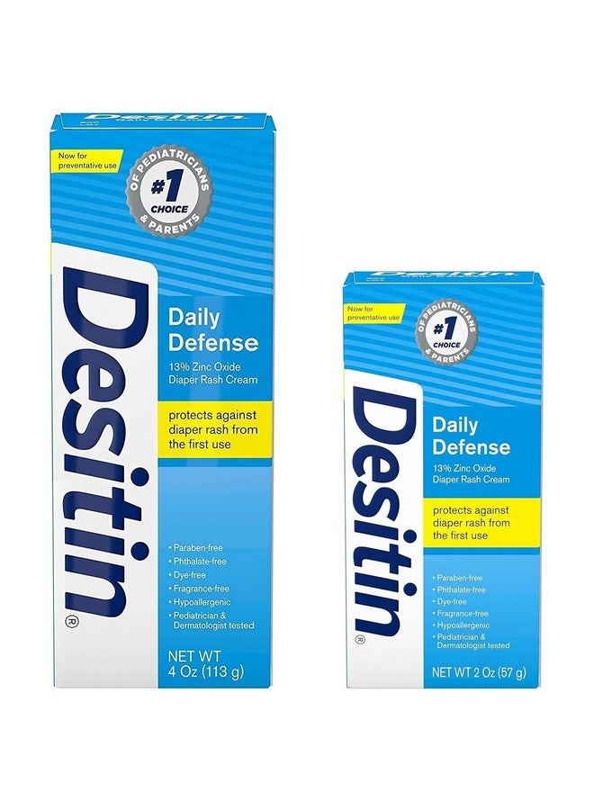 Comfort Axis كريم ديسيتين للدفاع اليومي ضد طفح الحفاض مع أكسيد الزنك 4 أونصات و 2 أونصة حزمة مزدوجة - Image 1