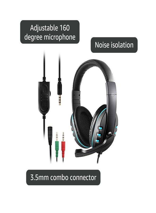 DaKuan 3.5mm Gaming Headset, Over Ear Noise Isolating Headphone with Mic and Volume Control,Compatible with Laptop, PC, PS4, Xbox One Controller, Bonus with Extra 3.5mm Adapter - Image 4