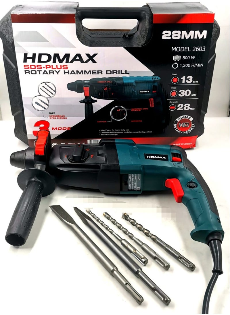 Generic - Rotary Hammer Drill 800 W Multicolor 28mm - Image 1