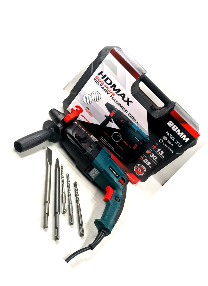 Generic - Rotary Hammer Drill 800 W Multicolor 28mm - Image 1