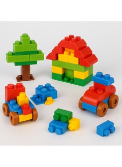Generic Mega Building Blocks Set for Kids Blocks with Bag Free Stickers Premium Educational Construction Toy with Storage Bag Best STEM Toy  Best block Set for Ramadan Gift for kids  - Image 1