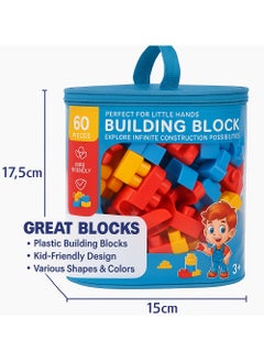Generic Mega Building Blocks Set for Kids Blocks with Bag Free Stickers Premium Educational Construction Toy with Storage Bag Best STEM Toy  Best block Set for Ramadan Gift for kids  - Image 2