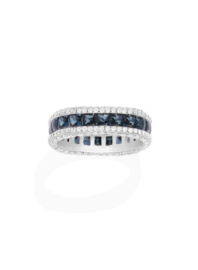 MONACO Blue Pavé Ring - Image 1