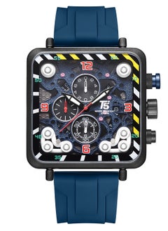 T5 T5 Men's Chronograph Square Dial Silicone Strap Watch  - Image 1