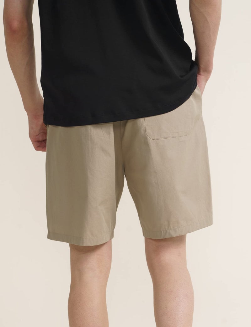 DAMENSCH Cotton Lounge Shorts for Men, Elasticated Waistband, Bermuda, Relaxed Fit Half Pant, Home Shorts for Man-Hommie Beige-2XL - Image 4