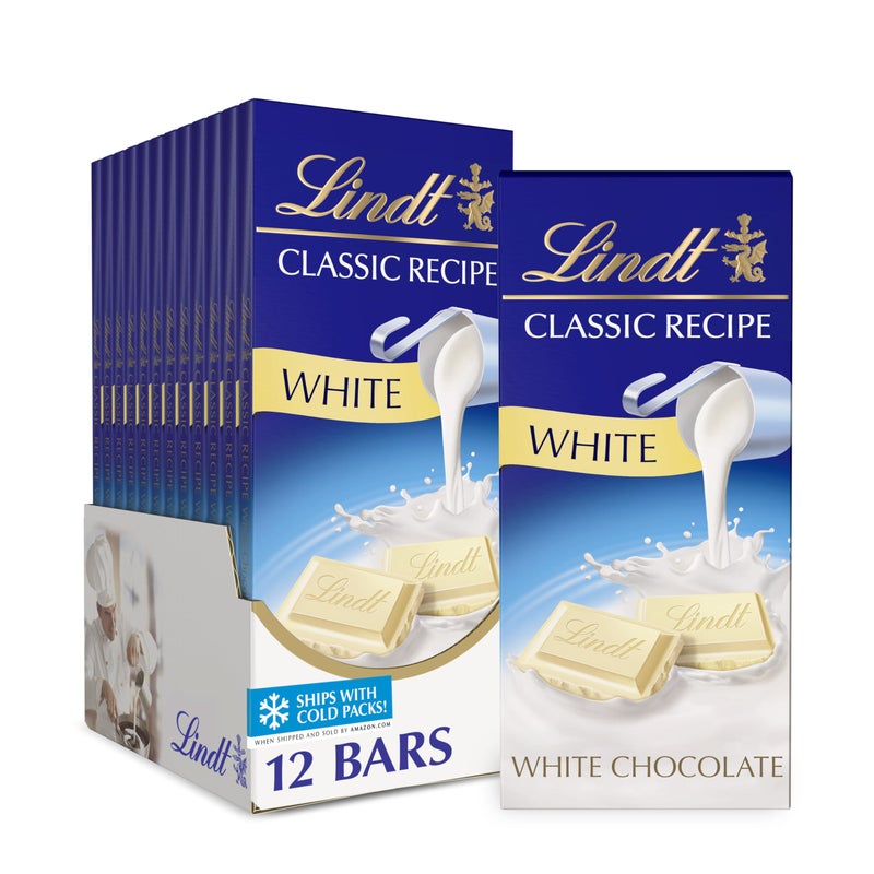 Lindt CLASSIC RECIPE White Chocolate Bar White Chocolate Candy 44 oz 12 Pack - Image 3