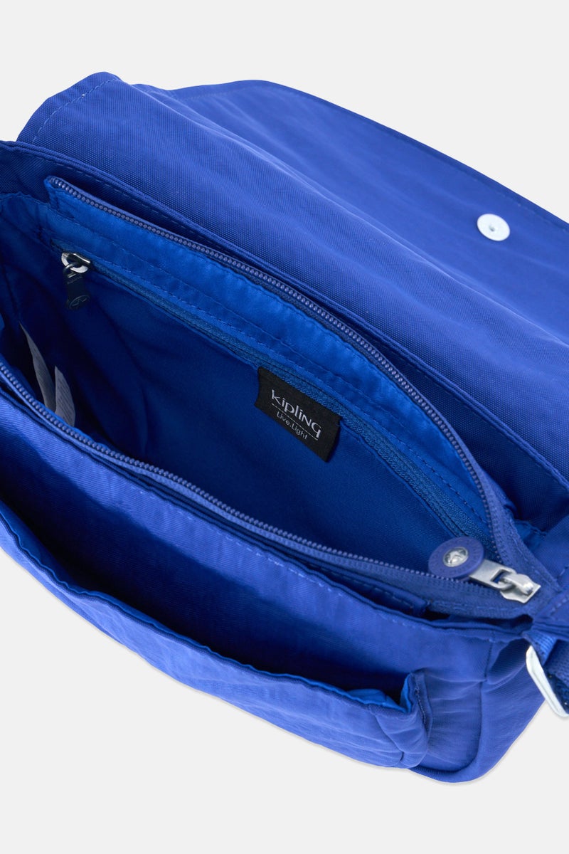 kipling حقيبة كتف نسائية بشعار العلامة التجارية، زرقاء - Image 3