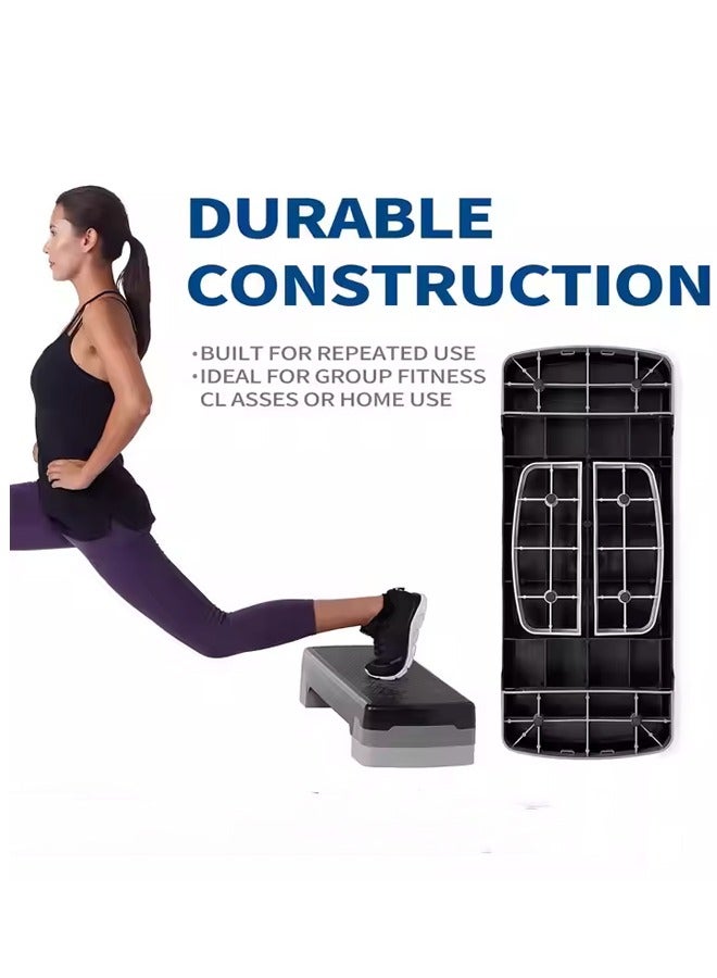 عربست لوح سلالم لياقة بدنية صغير قابل للتعديل، معدات تدريب ومنصة تمرين لياقة بدنية قابلة للتعديل، بلاستيك ﻿ - Image 3