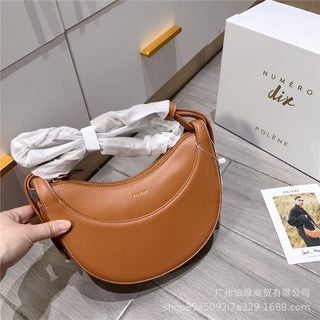 Polene Paris Genuine Leather Crescent Saddle Crossbody Bag Camel lychee pattern - pzsku/ZB1DA600114A7A186DC92Z/45/1746193985/47826b46-802a-4e8f-9c66-62b3b0c20e0c