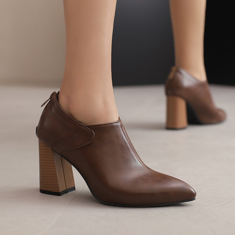2024 Spring Fashion High Heel Pointed 32-50 Super Plus Size Back Zipper Women'S Shoes - Image 2
