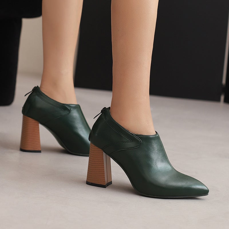 2024 Spring Fashion High Heel Pointed 32-50 Super Plus Size Back Zipper Women'S Shoes - Image 5