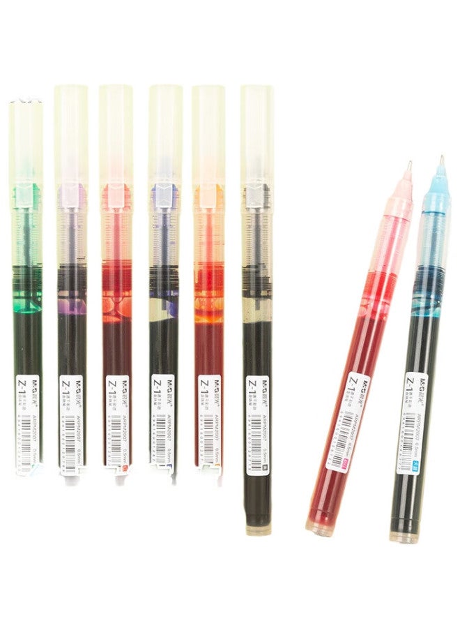 M.G Chenguang (M&G) Stationery 0.5Mm Multi-Color Colored Gel Pens, Z1 Quick-Drying Rollerball Pens, Full Needle Tube Signing Pens, 8 Pens/Box, Arpm2007 - Image 1