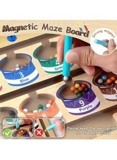 0TO1 TECH Montessori Toys, Magnetic Color and Number Maze Toys, Wooden Puzzle Activity Board, Toddler Fine Motor Skills Toy, Learning Toys for Boys Girls 3 4 5 Years Old  - Image 4