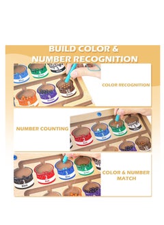 0TO1 TECH Montessori Toys, Magnetic Color and Number Maze Toys, Wooden Puzzle Activity Board, Toddler Fine Motor Skills Toy, Learning Toys for Boys Girls 3 4 5 Years Old  - Image 5