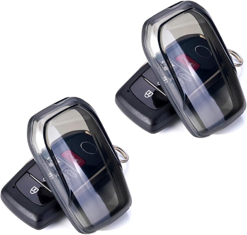 Flensent Toyota Key Fob Cover - 2 Pack Black Protector - Image 1