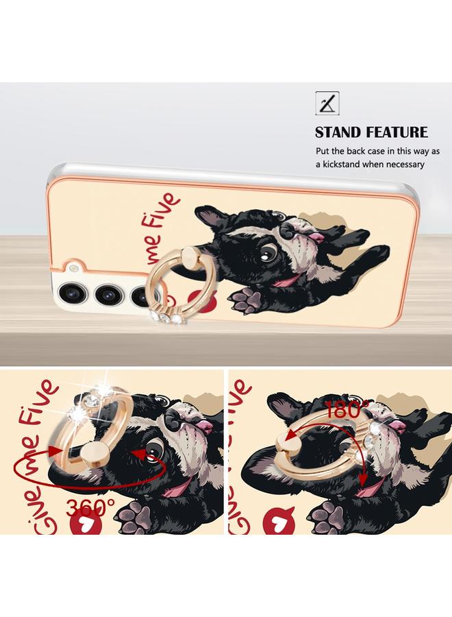 اس-توب جراب لهاتف Samsung Galaxy S22+ 5G مطلي بالكهرباء من الجانبين مع حامل حلقي - Image 3