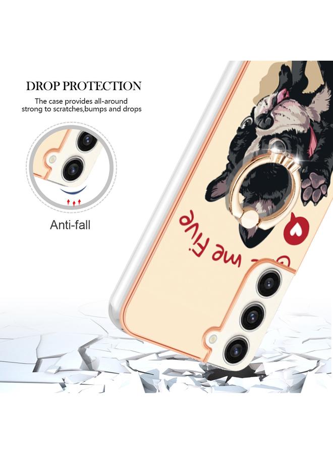 اس-توب جراب لهاتف Samsung Galaxy S22+ 5G مطلي بالكهرباء من الجانبين مع حامل حلقي - Image 4