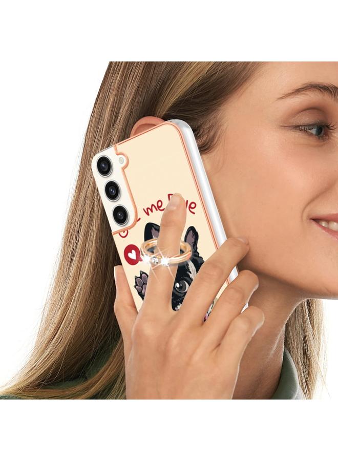 اس-توب جراب لهاتف Samsung Galaxy S22+ 5G مطلي بالكهرباء من الجانبين مع حامل حلقي - Image 5