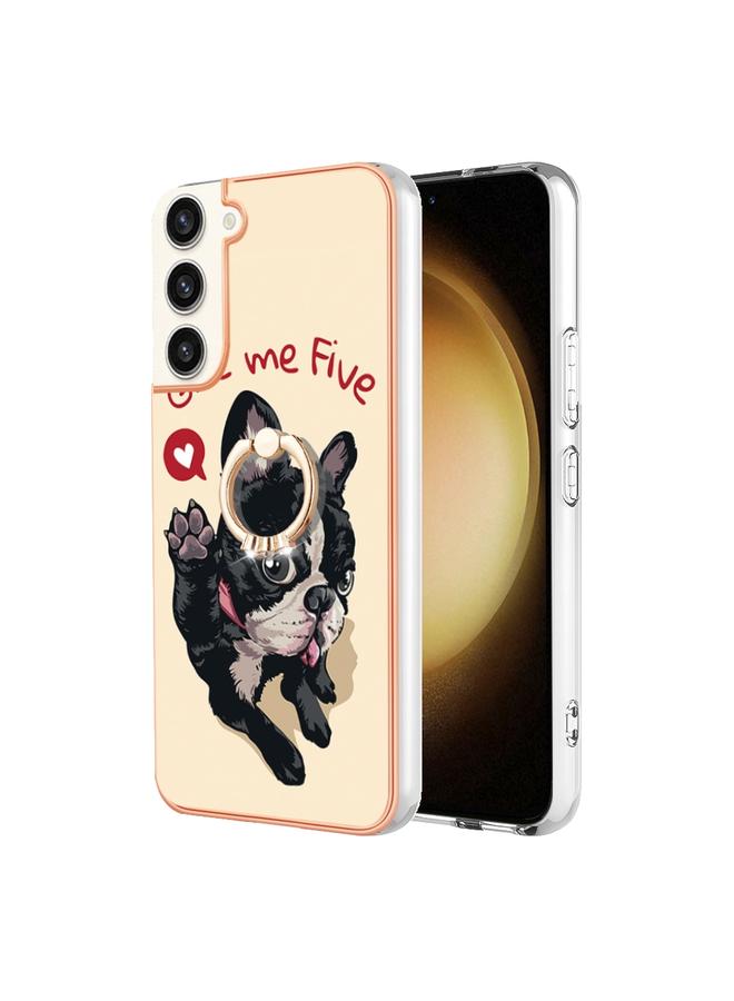 اس-توب جراب لهاتف Samsung Galaxy S22+ 5G مطلي بالكهرباء من الجانبين مع حامل حلقي - Image 2