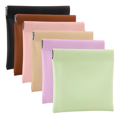 BUSOHA 6 PCS Small Makeup Bag for Purse, Mini Portable Cosmetic Bags for Women, Coin Purse Lipstick Cosmetic Accessories Organizer, Small Travel Kit Storage Pouch - Image 1