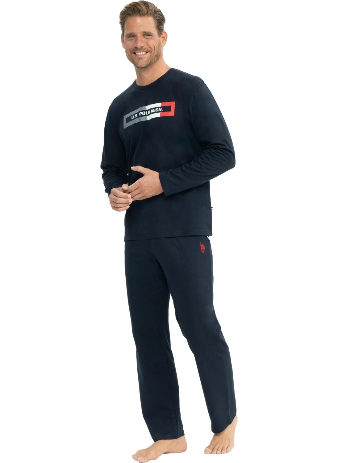 U.S. Polo Assn. Men's Long Sleeve Seasonal Pajama Set