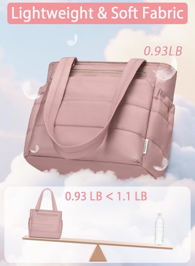 TENKIST Lunch Box Tote Bag - Versatile Soft Insulated Lunchbox for Women - Lightweight Stylish Simple Lunch Pail Reusable Large Cooler Bag for Adults Work Office Camping Picnic Travel Outdoor Trips Pink 10L - Image 4