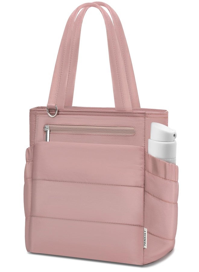 TENKIST Lunch Box Tote Bag - Versatile Soft Insulated Lunchbox for Women - Lightweight Stylish Simple Lunch Pail Reusable Large Cooler Bag for Adults Work Office Camping Picnic Travel Outdoor Trips Pink 10L - Image 1