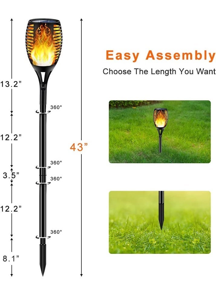 Solar Torch Lights with Dancing Flames - Waterproof Outdoor LED Landscape Lighting | Dusk-to-Dawn Auto On/Off Solar Path Lights for Garden, Yard, Driveway & Parties | Weather Resistant IP65 Decorative Torch. - Image 1
