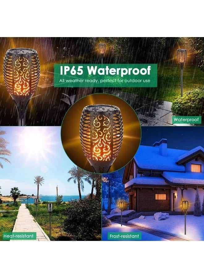 Solar Torch Lights with Dancing Flames - Waterproof Outdoor LED Landscape Lighting | Dusk-to-Dawn Auto On/Off Solar Path Lights for Garden, Yard, Driveway & Parties | Weather Resistant IP65 Decorative Torch. - Image 3