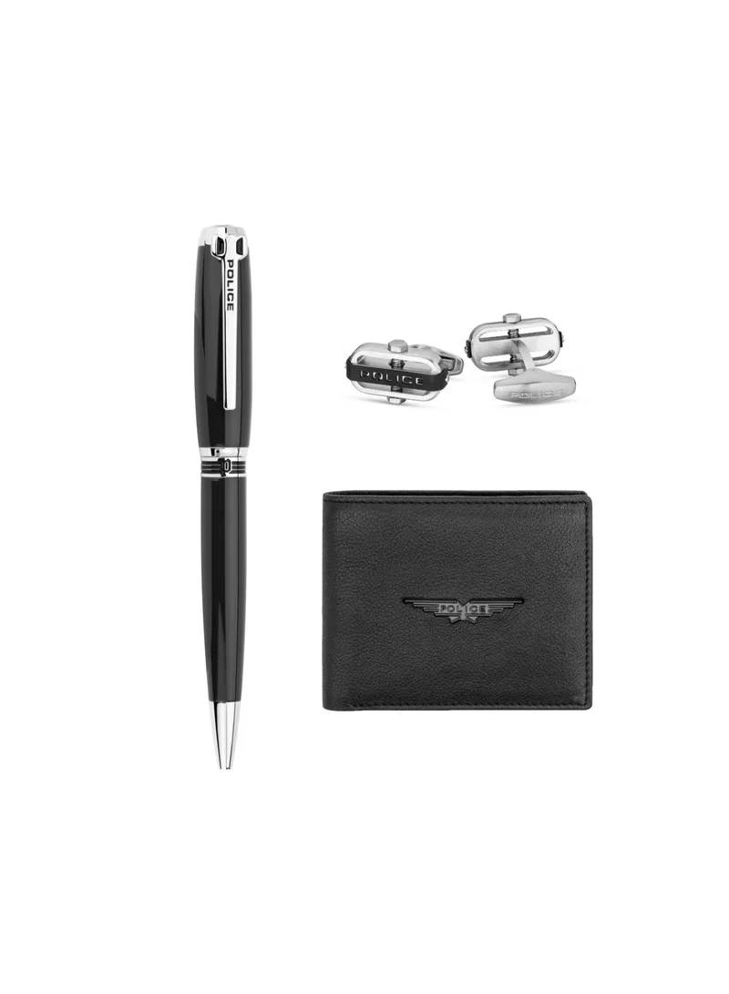 بوليس طقم أقلام وكبكات ومحفظة رجالي من كوبر