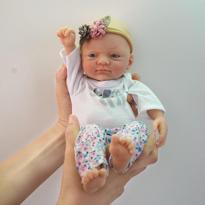 Mire & Mire Reborn Baby Dolls 12" Girl Full Body Silicone Baby Doll -Newborn That Look Open Eyes Baby Dolls - Image 3