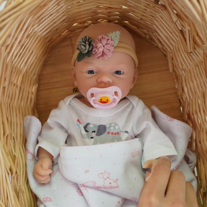 Mire & Mire Reborn Baby Dolls 12" Girl Full Body Silicone Baby Doll -Newborn That Look Open Eyes Baby Dolls - Image 4