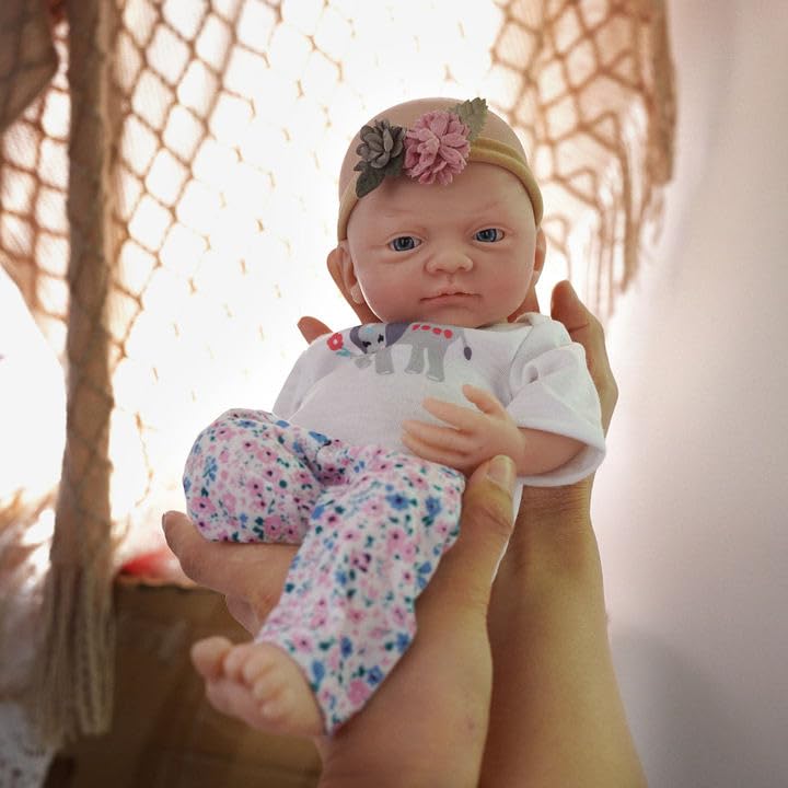 Mire & Mire Reborn Baby Dolls 12" Girl Full Body Silicone Baby Doll -Newborn That Look Open Eyes Baby Dolls - Image 5