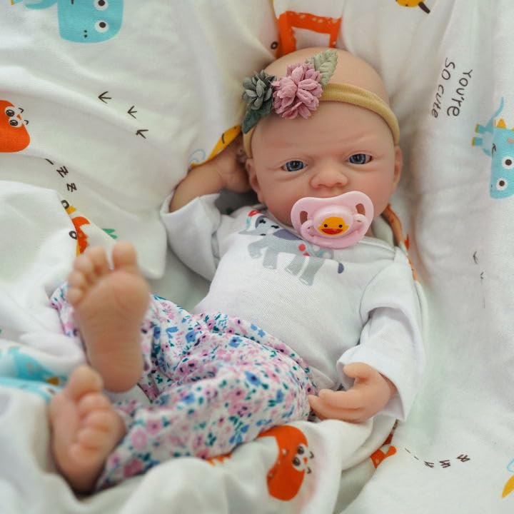 Mire & Mire Reborn Baby Dolls 12" Girl Full Body Silicone Baby Doll -Newborn That Look Open Eyes Baby Dolls - Image 2