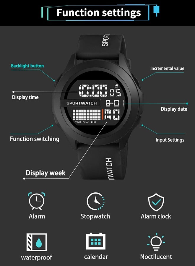 Multifunctional Round Screen Electronic Watch For Kids - Image 4