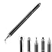 Yacig Capacitive Stylus Pen 4in1 High Sensitivity and Precision Touch Screen Stylus Clear Disc TipBlack Rubber Tip Mesh Fiber Tip Compatible with Universal Touch Screen DeviceBlack - Image 2
