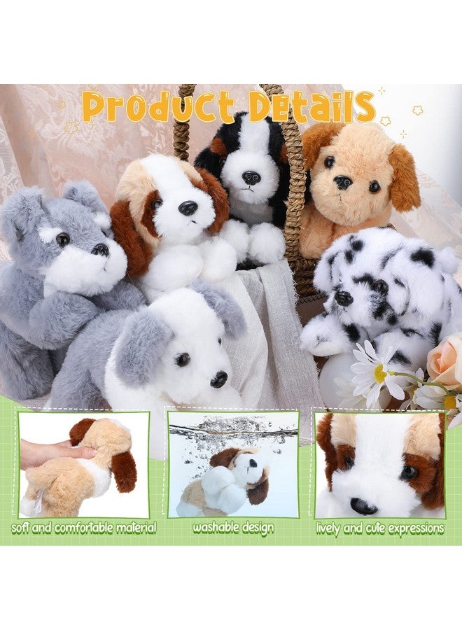 Harrycle 6 Pcs 8 Inch Stuffed Animal Plush Dog Puppy Soft Plush Pillow Toy Fluffy Puppy Set for Kids Girls Dog Theme Party Favor Birthday Baby Room Home Decor(Mixed Style,Mixed Color) - Image 3