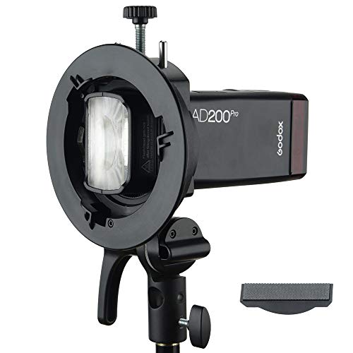 Godox S2 Speedlite Bracket for Godox AD200Pro, AD200, AD400Pro, for V1 Round Head Speedlite, V860II / TT685 / TT350 Series, S-Type Bracket Updated Version Bowens Mount Holder - Image 3