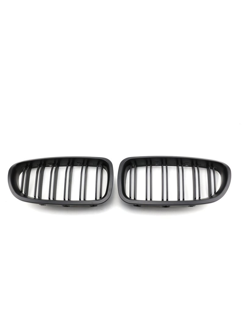 Arabest 2-Piece Dual-Slats Matte Black Front Bumper Hood Kidney Replacement Grill for Bmw 5-Series F10 F18 2011-2016 - Image 2