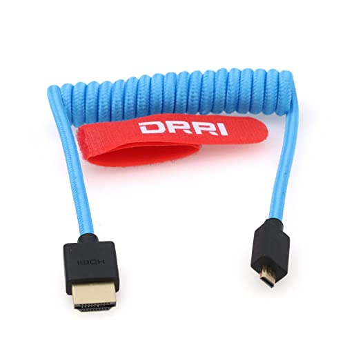 DRRI High Speed 8K Micro HDMI to HDMI 21 Braided Coiled Cable for Sony F55 A6500 A6600 6700 a7S A7S3 A74 BMPCC4k Camera to Atomos Ninja Ninja V - Image 3