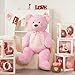 MaoGoLan Giant 47 Teddy Bear Stuffed Animal Big Pink Teddy Bear Plush Toy for Girlfriend Boyfriend Kids 4ft Large Cuddly Stuffed Animal for Valentine Birthday Decor - Image 4