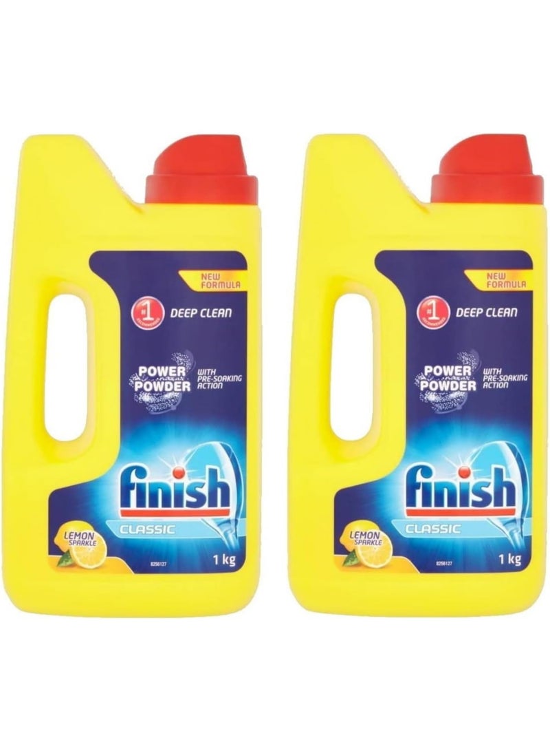 فنيش عرض التوفير: فينيش مسحوق كلاسيك لغسالات الأطباق - برائحة الليمون (2 × 1 كجم) - Image 1
