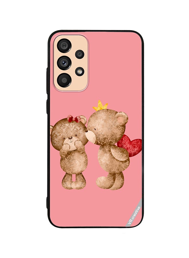 VR CREATIVE Protective Case Cover For Samsung Galaxy A73 5G Bear Love Design Multicolour - Image 1