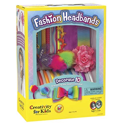 Creativity for Kids Fashion Headband Making Kit - Makes 10 DIY Headbands, Arts and Craft Kits, Kids Activities, Birthday Gifts for Girls (Ages 5+) - Image 1